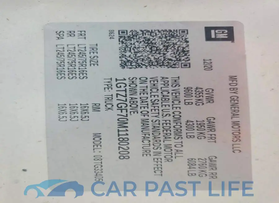 1GTZ7GF70M1180208# 12