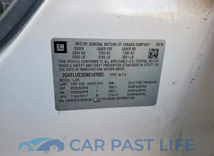 2GKFLUE3XH6147865# 13