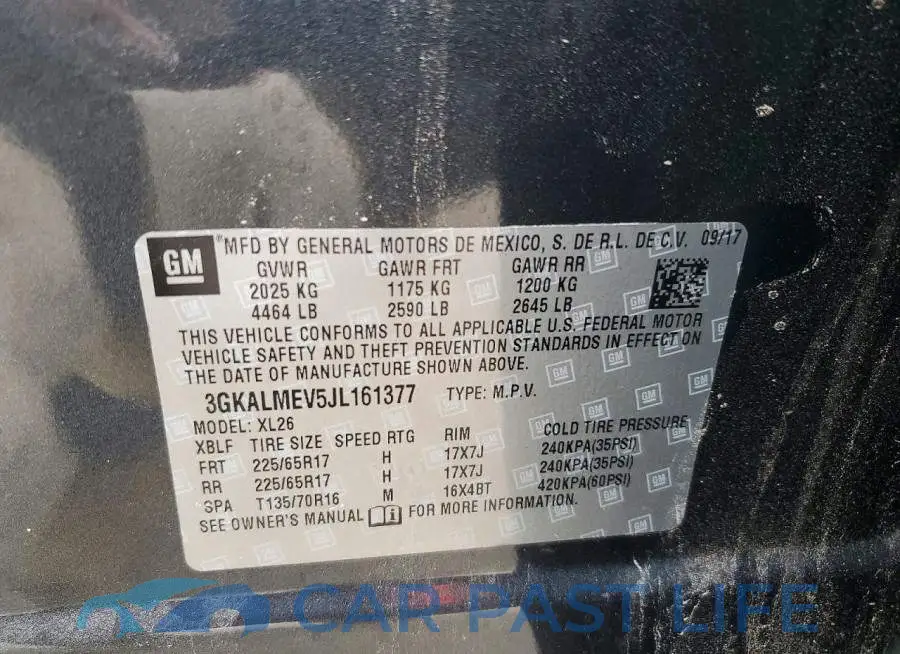 3GKALMEV5JL161377# 13