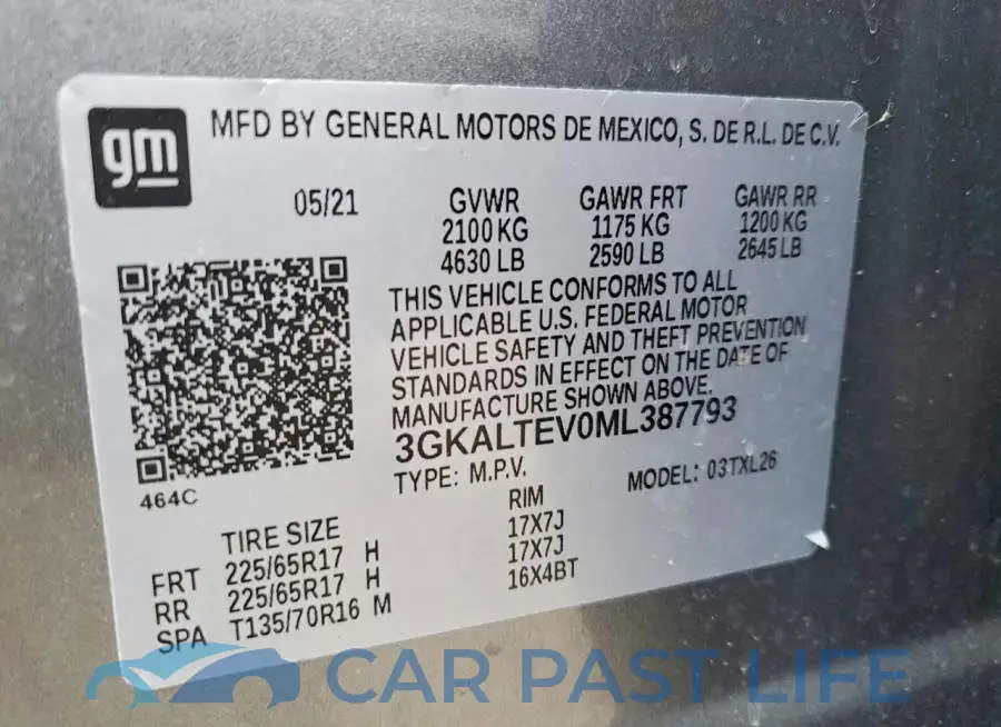 3GKALTEV0ML387793# 14
