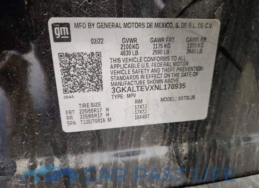 3GKALTEVXNL178935# 13