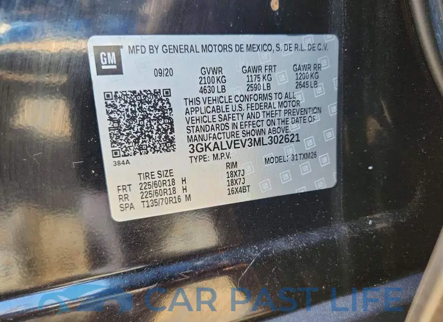 3GKALVEV3ML302621# 12