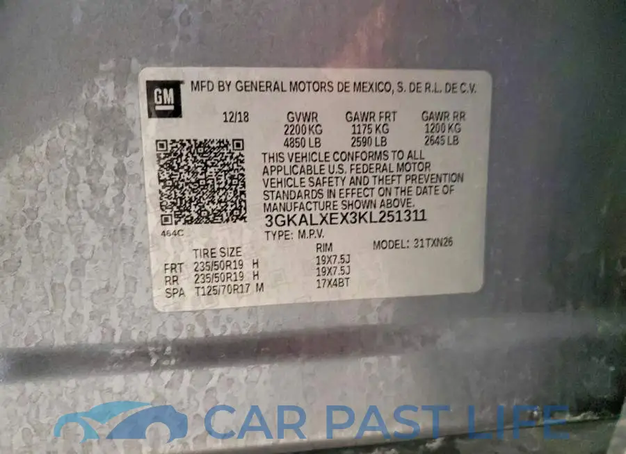 3GKALXEX3KL251311# 13
