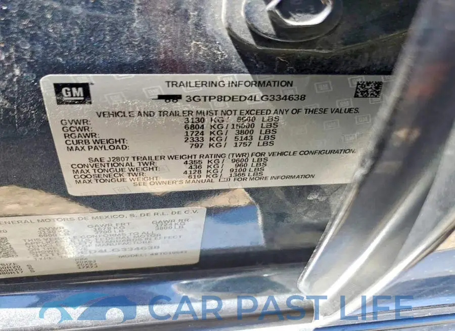 3GTP8DED4LG334638# 12