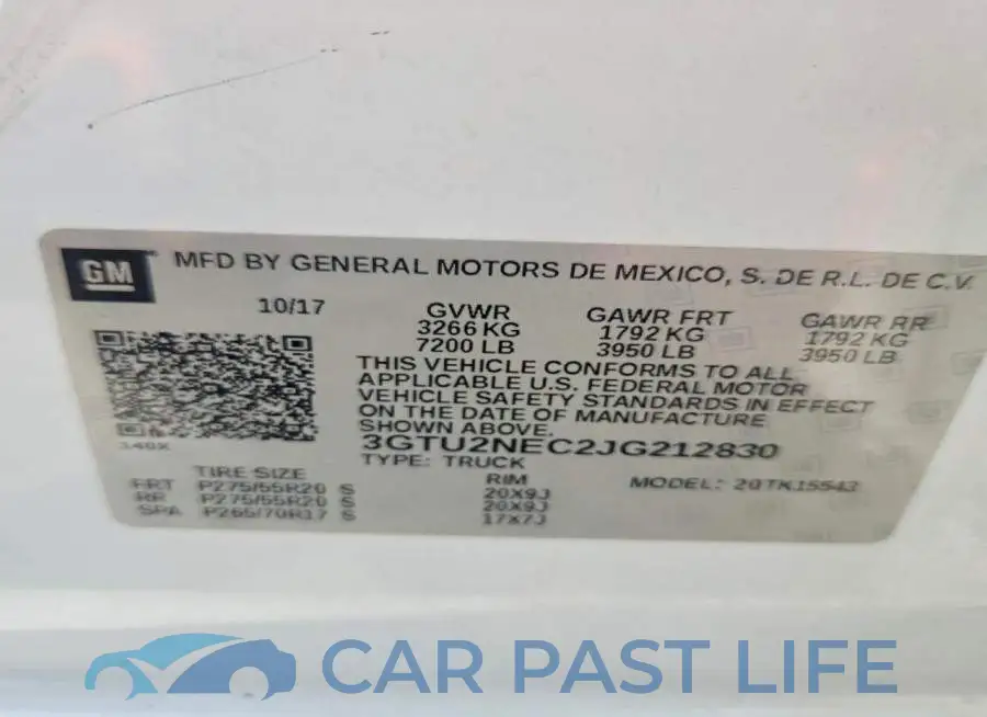3GTU2NEC2JG212830# 13