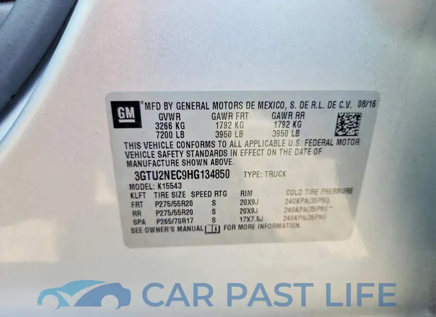 3GTU2NEC9HG134850# 12