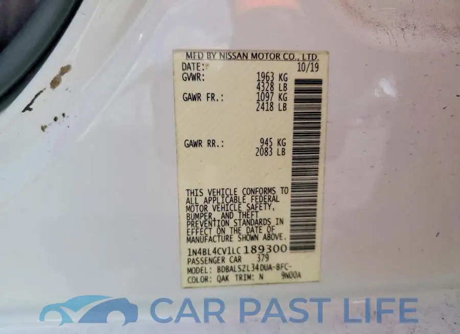 1N4BL4CV1LC189300# 12