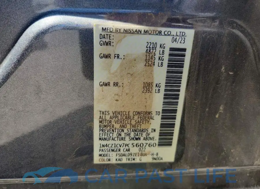 1N4CZ1CV7PC560760# 12