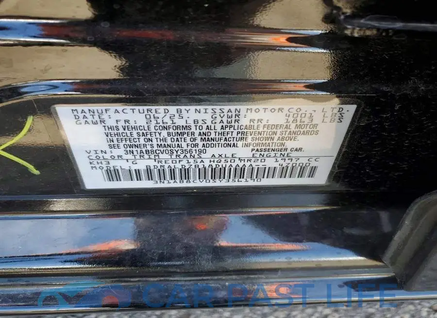 3N1AB8CV0SY356190# 12