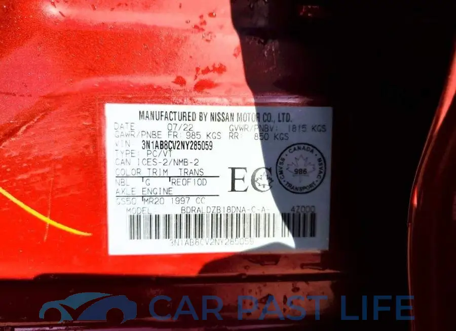 3N1AB8CV2NY285059# 12