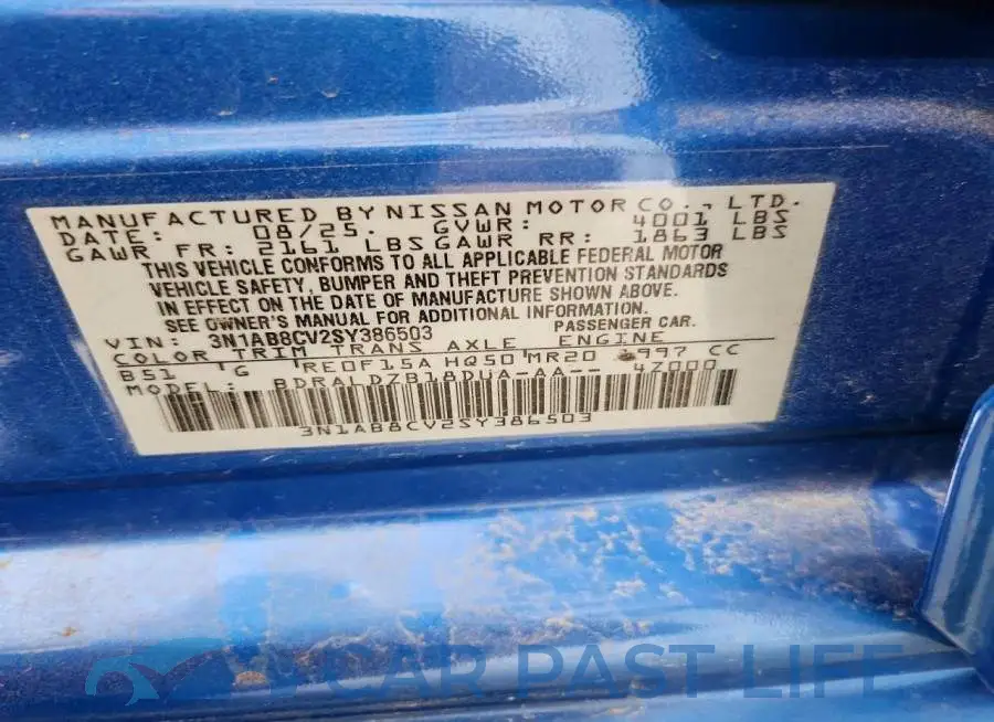 3N1AB8CV2SY386503# 12