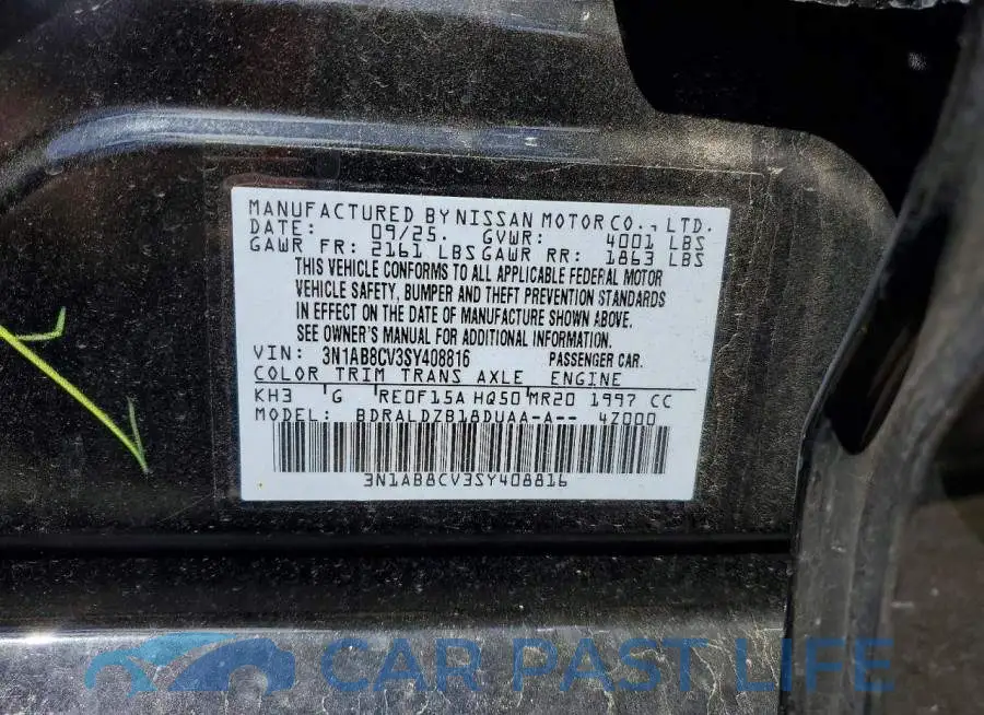 3N1AB8CV3SY408816# 12