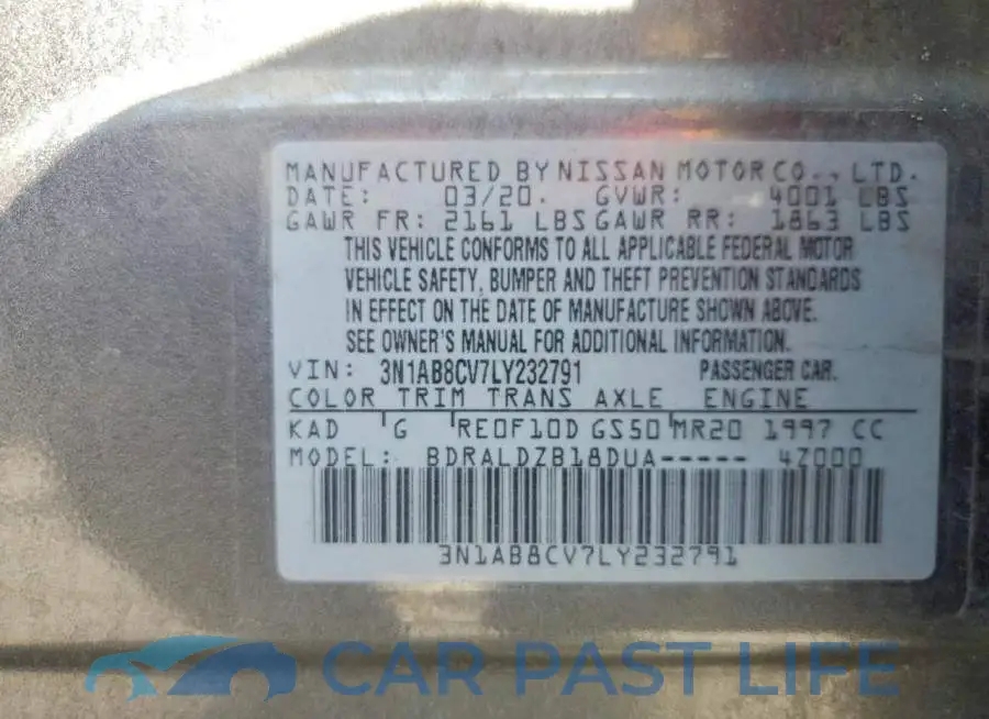 3N1AB8CV7LY232791# 12