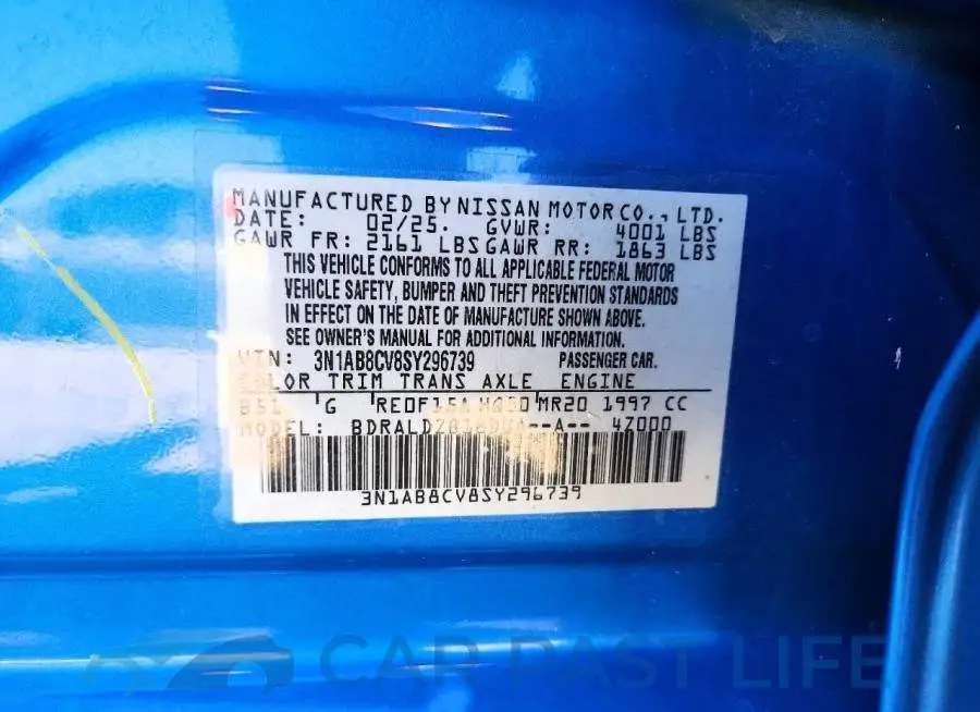 3N1AB8CV8SY296739# 12