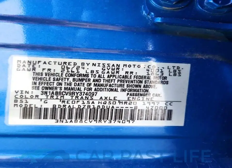 3N1AB8CV9RY374097# 12