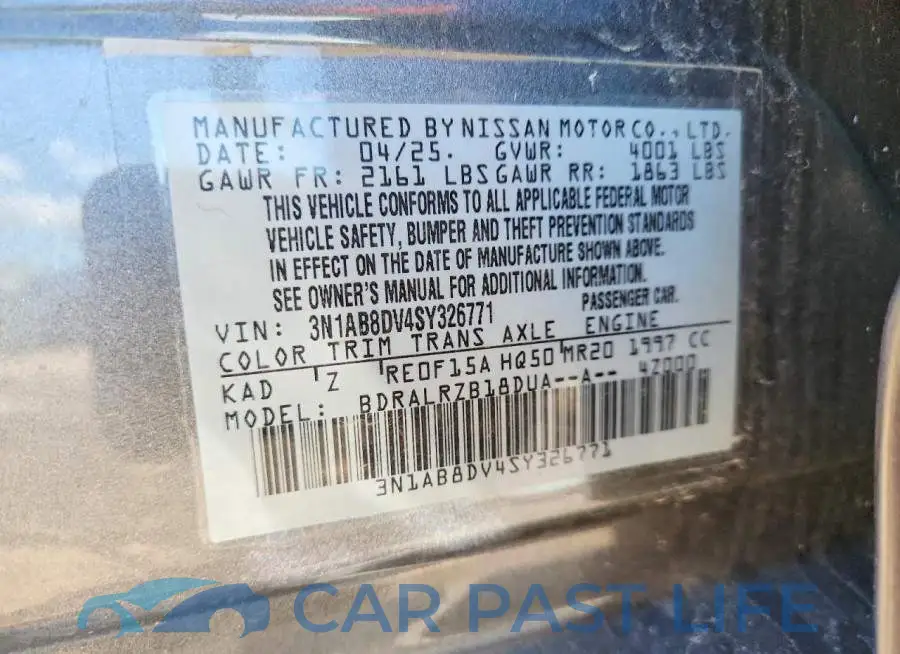 3N1AB8DV4SY326771# 12