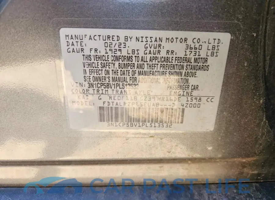 3N1CP5BV1PL513532# 14