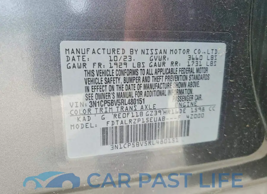 3N1CP5BV5RL480151# 14