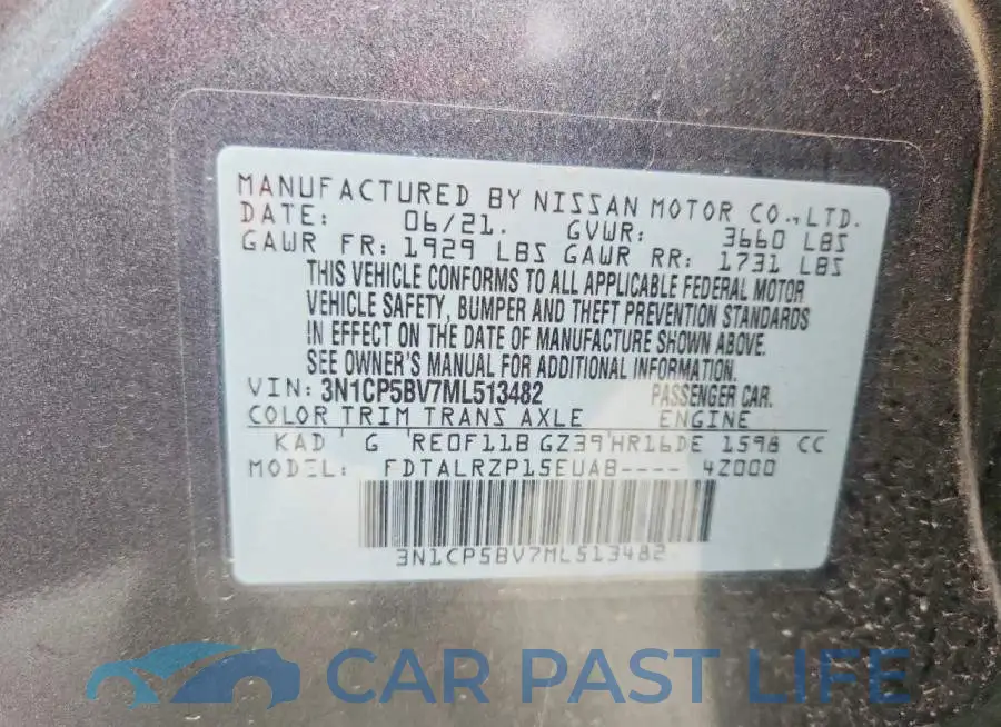 3N1CP5BV7ML513482# 12