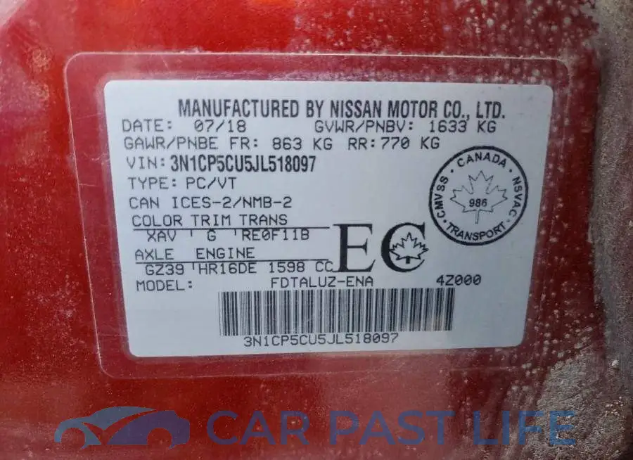 3N1CP5CU5JL518097# 14
