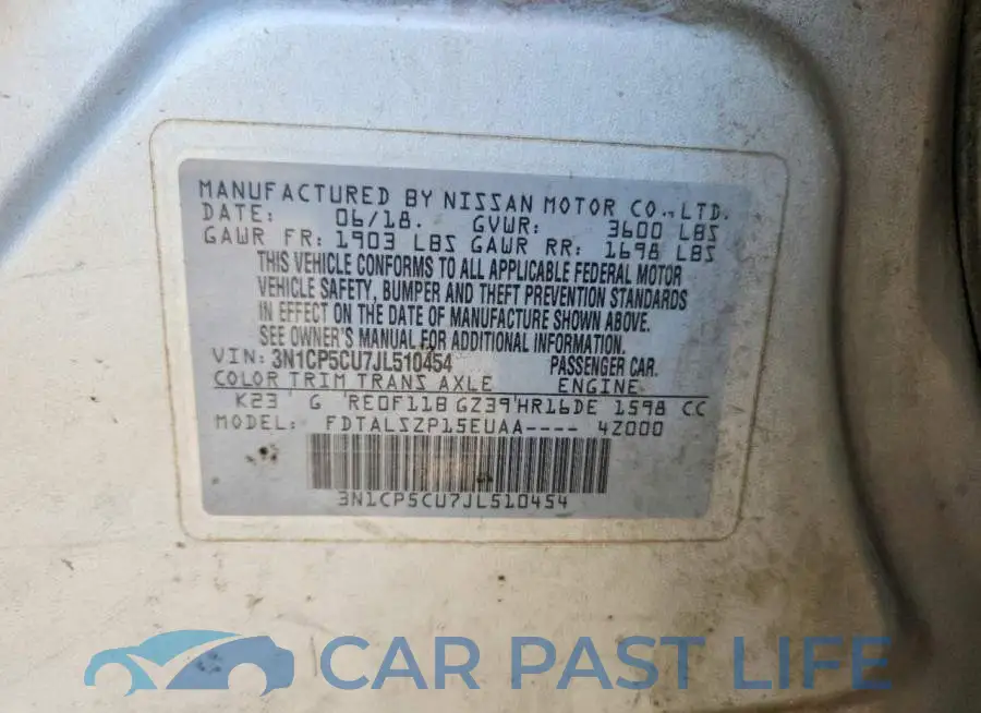 3N1CP5CU7JL510454# 12