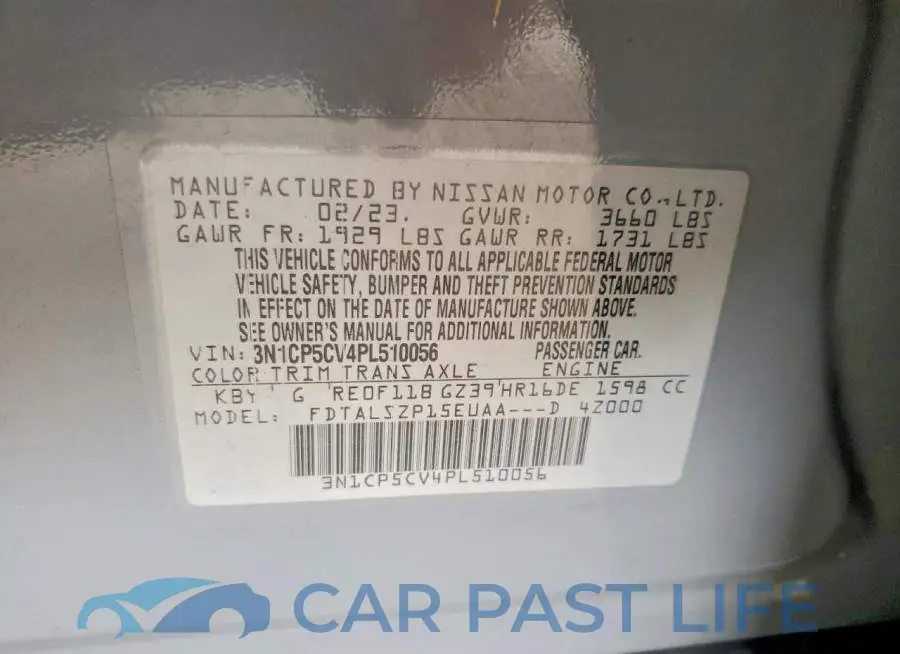 3N1CP5CV4PL510056# 12