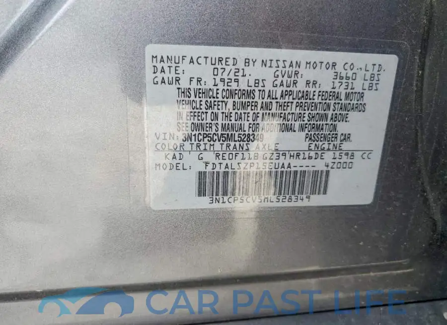 3N1CP5CV5ML528349# 12