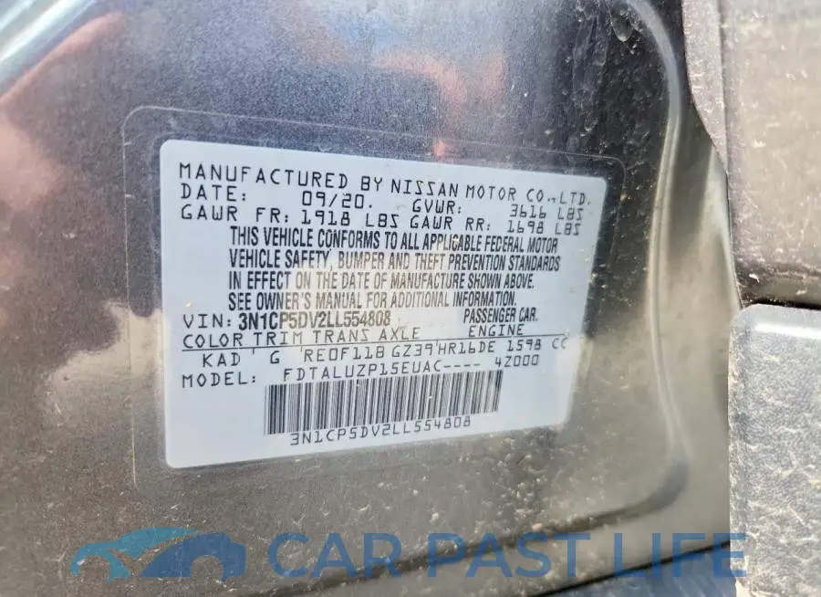 3N1CP5DV2LL554808# 13