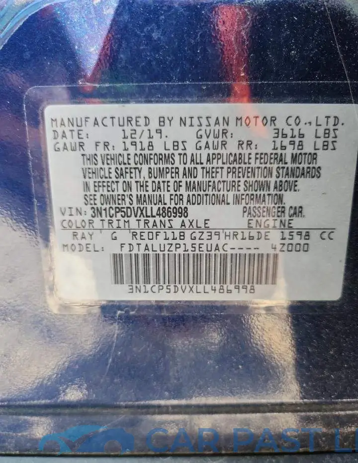 3N1CP5DVXLL486998# 14