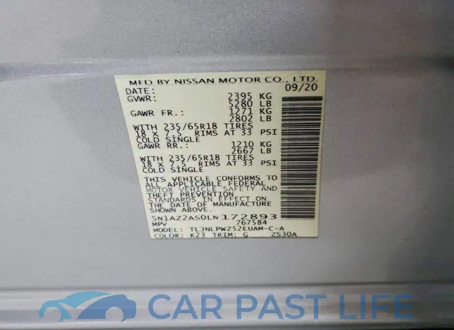 5N1AZ2AS0LN172893# 12