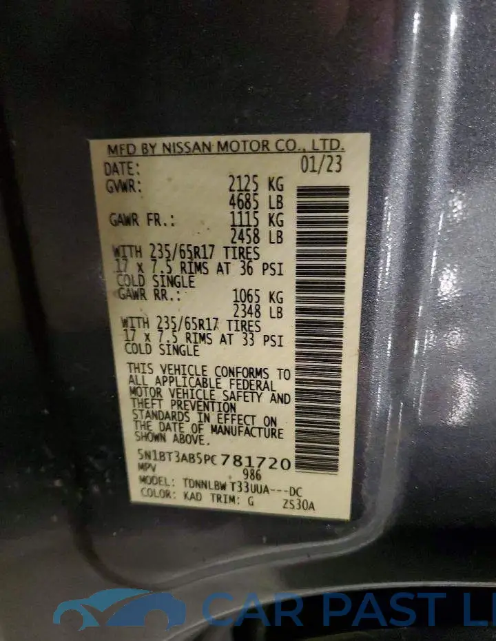 5N1BT3AB5PC781720# 13