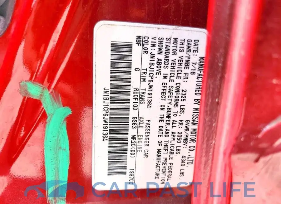 JN1BJ1CP6JW191364# 13