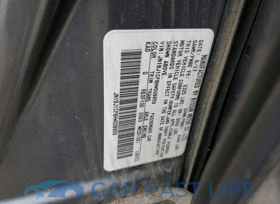 JN1BJ1CP8HW008959# 12