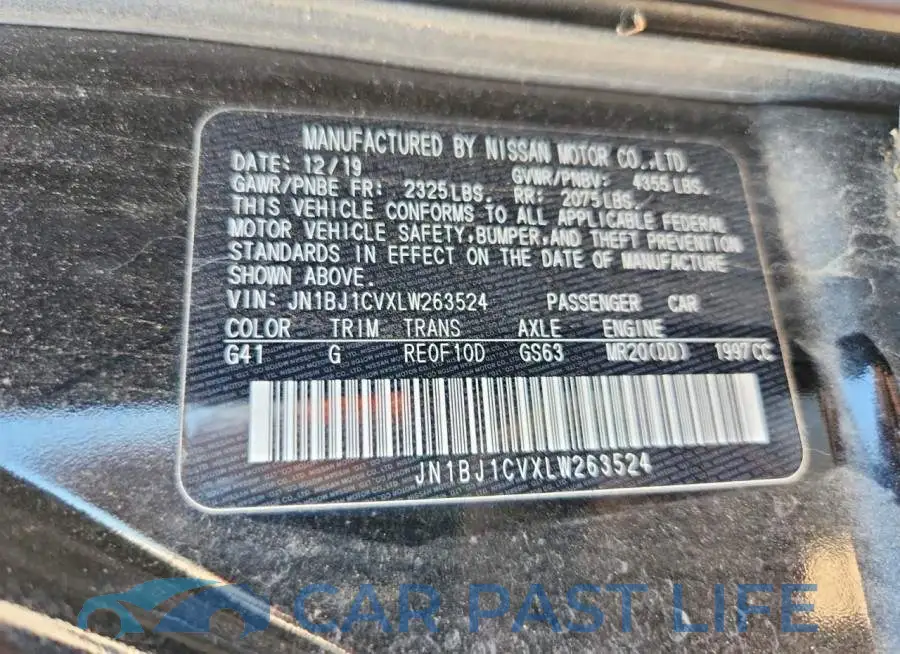 JN1BJ1CVXLW263524# 14