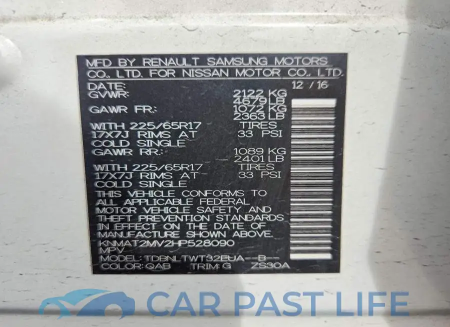 KNMAT2MV2HP528090# 12