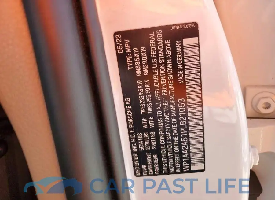 WP1AA2A51PLB21053# 14
