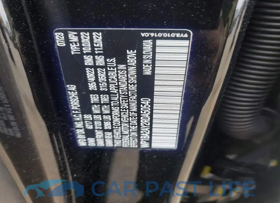 WP1BA2AY2RDA50540# 13
