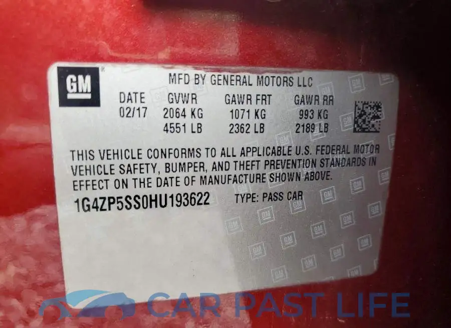 1G4ZP5SS0HU193622# 12