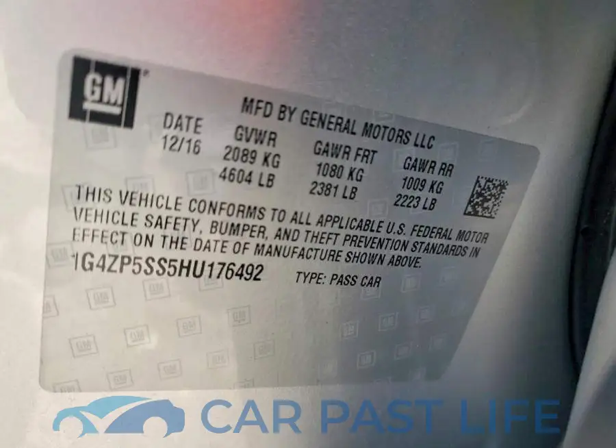 1G4ZP5SS5HU176492# 12