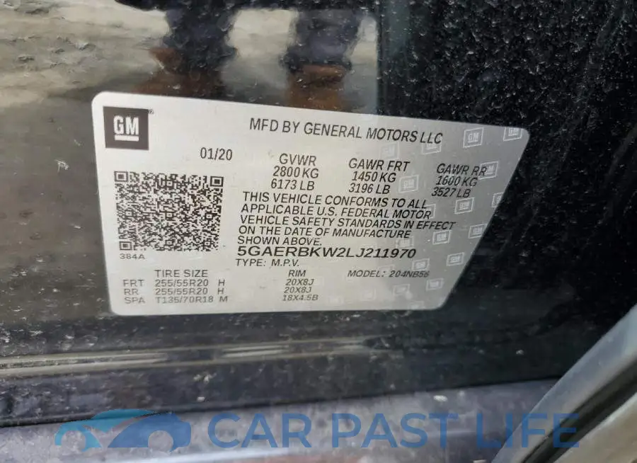 5GAERBKW2LJ211970# 14
