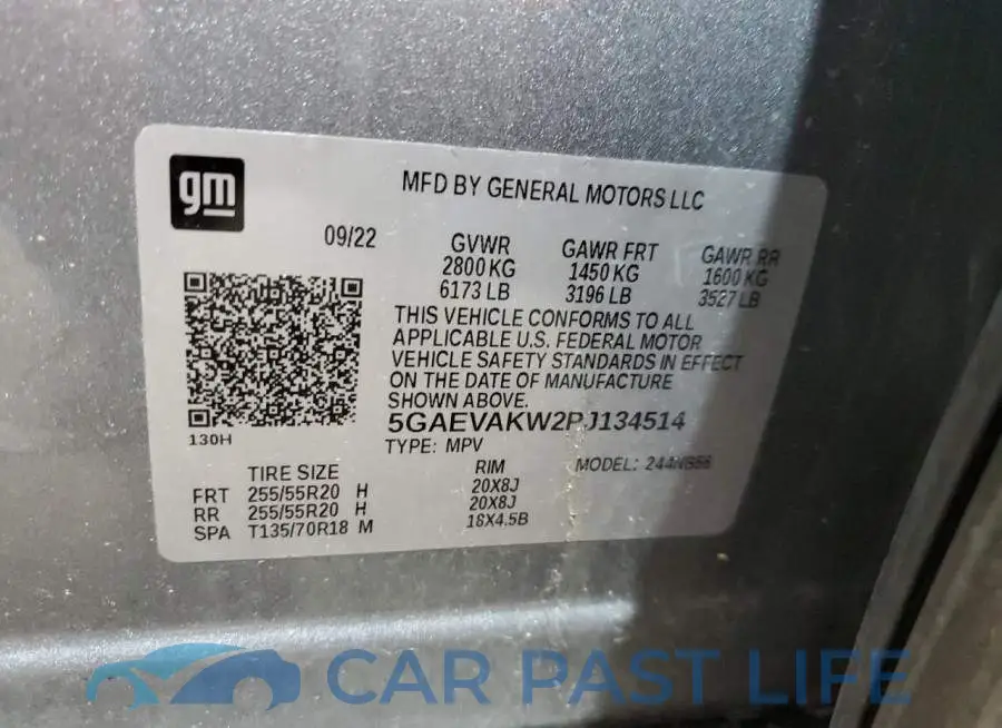 5GAEVAKW2PJ134514# 13