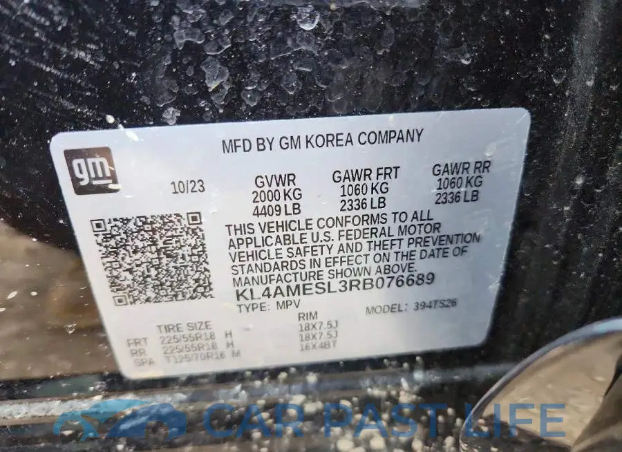 KL4AMESL3RB076689# 13