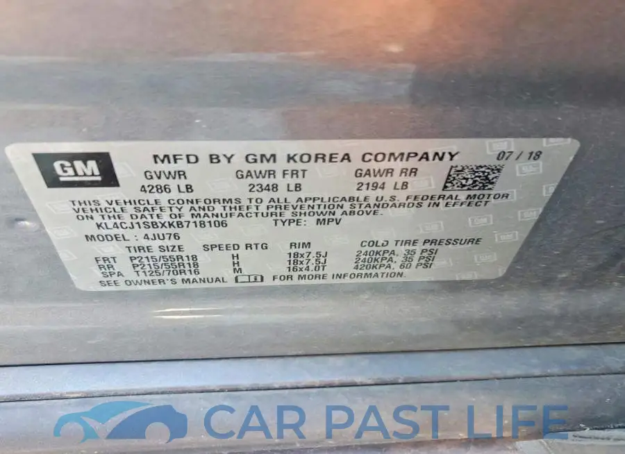 KL4CJ1SBXKB718106# 13