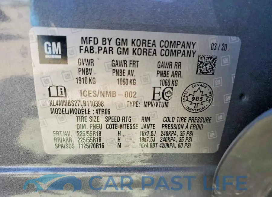 KL4MMBS27LB110398# 13