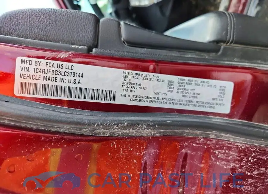 1C4RJFBG3LC379144# 12
