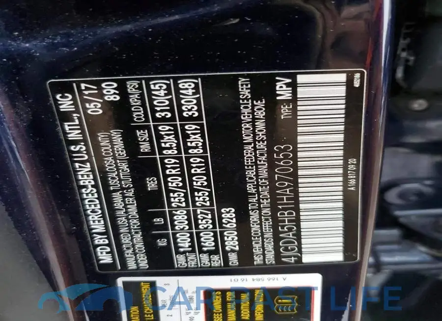 4JGDA5HB1HA970653# 12