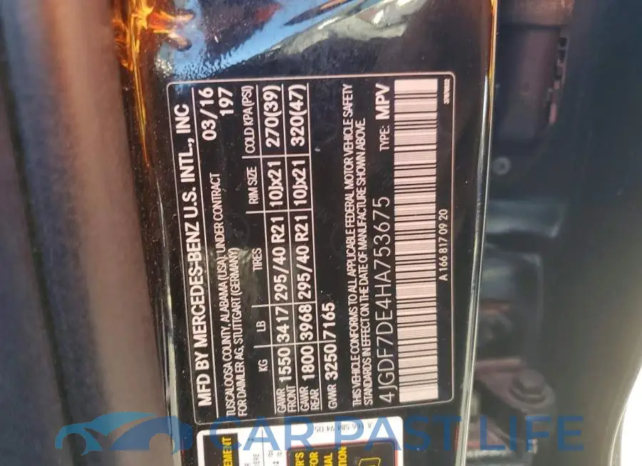 4JGDF7DE4HA753675# 13
