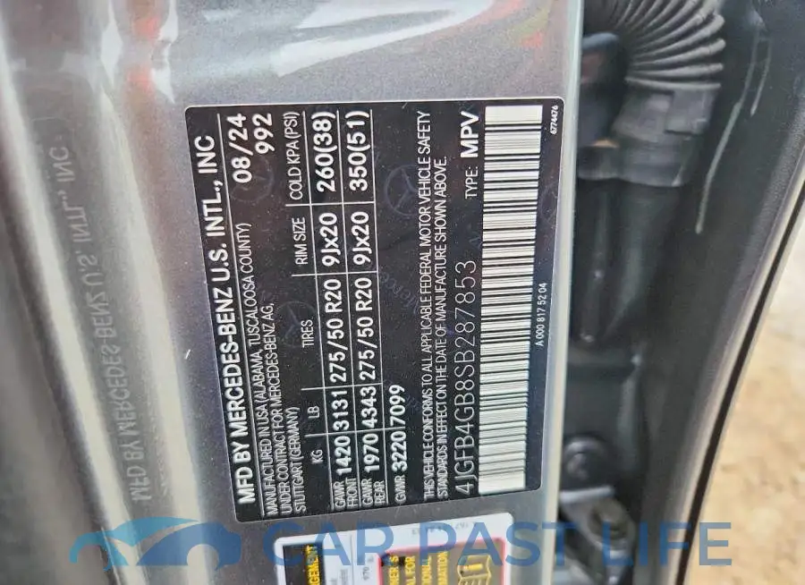 4JGFB4GB8SB287853# 13