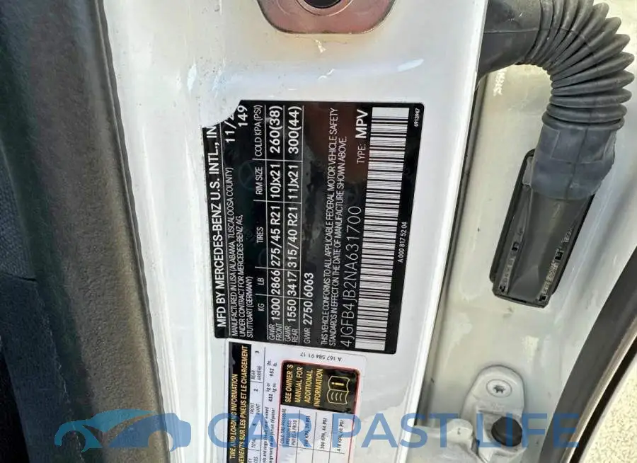 4JGFB4JB2NA631700# 10