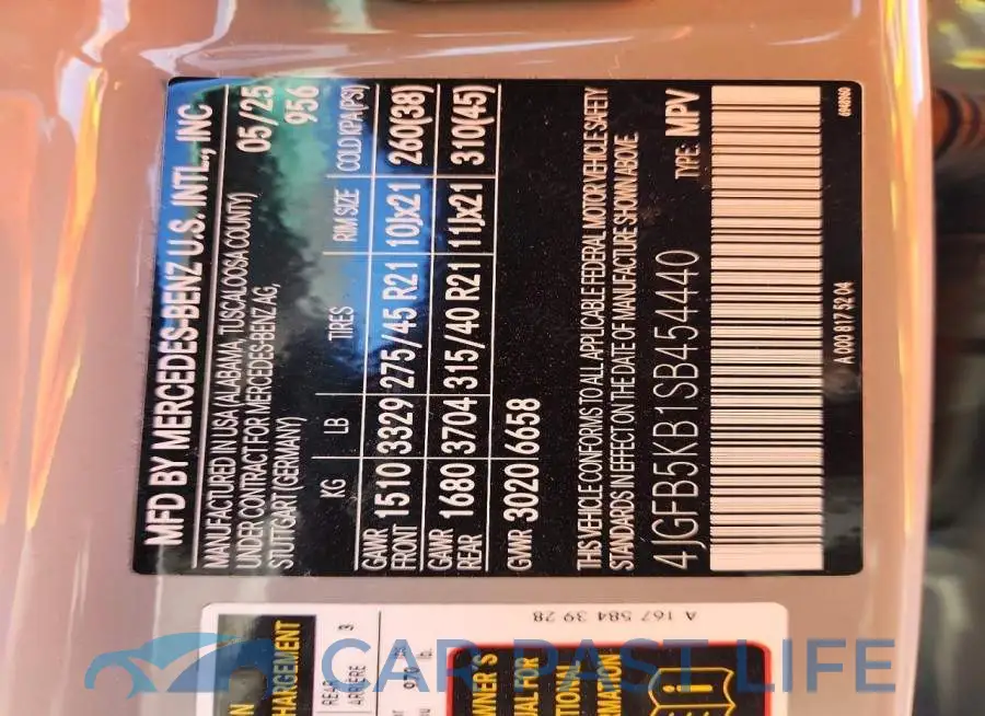 4JGFB5KB1SB454440# 13